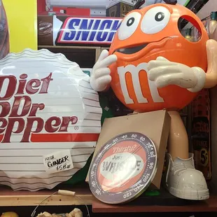 Signs, decor items usually for sale. Just ask if you don't see price tag.