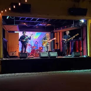 a band on stage