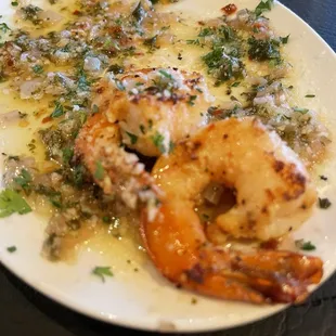 Half eaten shrimp amogio