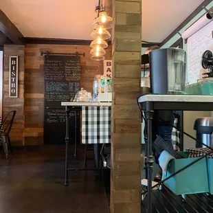 a woman sitting at a table