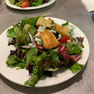 House salad with bleu cheese crumbles