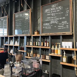 Menus include breakfast options.