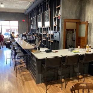 Cafe bar and ordering.