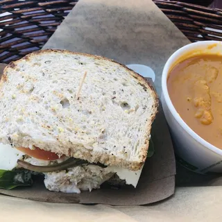 Half sandwich of your choice and soup