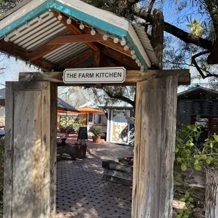 the entrance to the farm kitchen