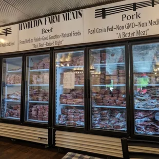 Meat from their farm