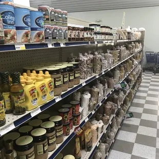 Some of the food available for purchase inside of the market.
