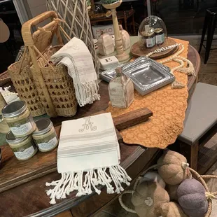 Products in our pantry room offering bar accessories, charcuterie accessories and locally made jams, honey and salsa.