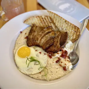 Pork belly grits