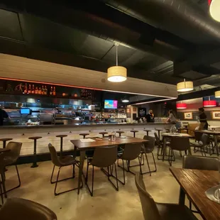 Dining area after it cleared out