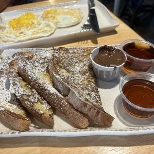 French toast and side of 2 eggs