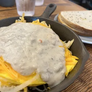 Breakfast Skillet w Rye toast!