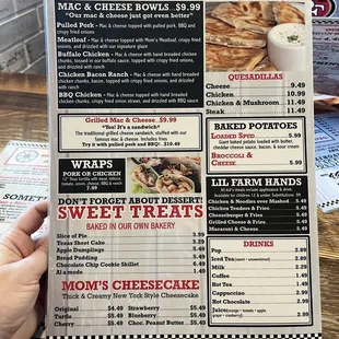 Lunch menu