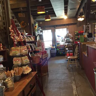 the inside of the store