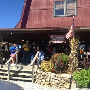 people standing outside