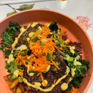 Mushroom Mash. A breakfast vegetarian meal