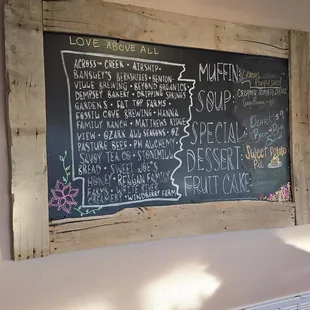 Drink menu