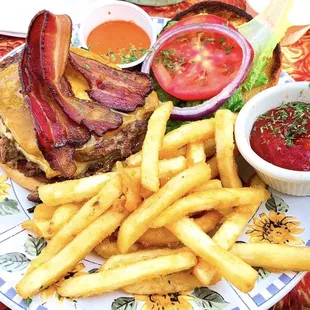 The Double Bison Cheeseburger.