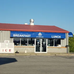 Outside, has drive thru.