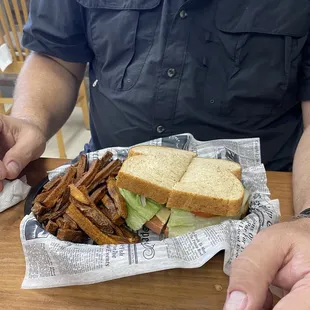 Fried Bologna Sandwich