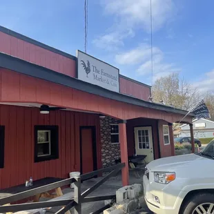 the front of the building