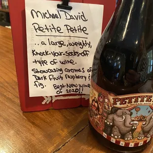 Currently showcasing this wine, which sounds delicious!