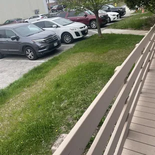 Ramp and parking lot.