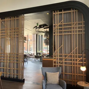 Restaurant entrance in the lobby bar