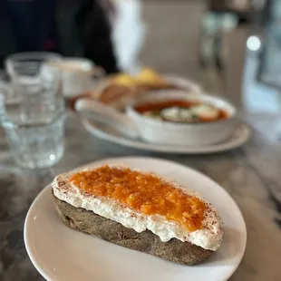 Sweet Toast | toasted Grand Central levain, ricotta cheese, citrus marmalade, pink peppercorns