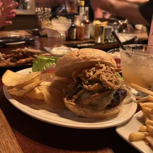 Hamburger  with avocado and bacon