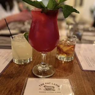 Assortment of cocktails