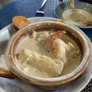 Asiago shrimp and cauliflower