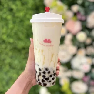 Jasmine Milk Tea with boba