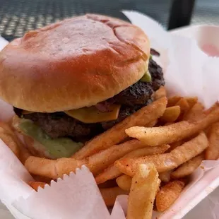 Fatty patty &amp; Seasoned Fries, classic combo!