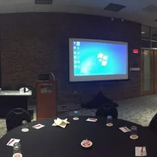 The old ballroom before remodeling. It now has built in projectors and screens.