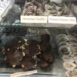 a variety of desserts