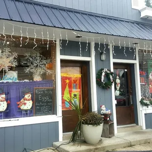 the front of the store