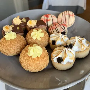 Assorted desserts from afternoon tea.