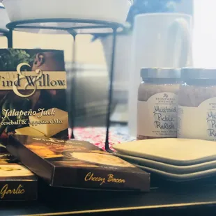 The Feathered Nest also stocks Stonewall Kitchen and Wind &amp; Willow gourmet food items, among other brands.