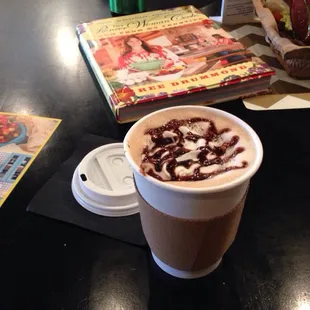 Feathered Frenzy - chocolate, caramel &amp; hazelnut latte