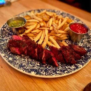 Steak and Frites-delish, cooked to perfection!