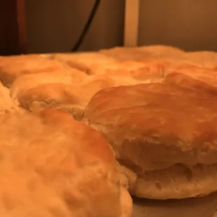 Warm biscuits, fresh out of the oven!