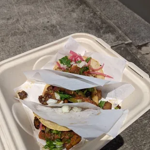 One of each taco