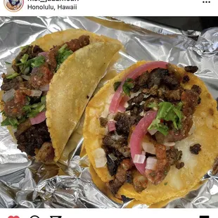 Carne asada taco.