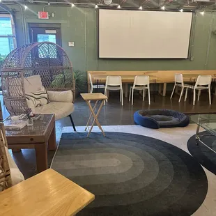 Indoor seating.