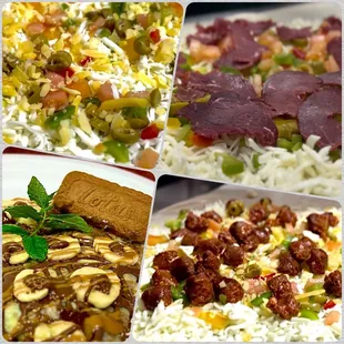 Savory pie and sweet crepe