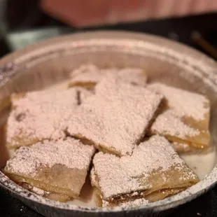 a plate of desserts
