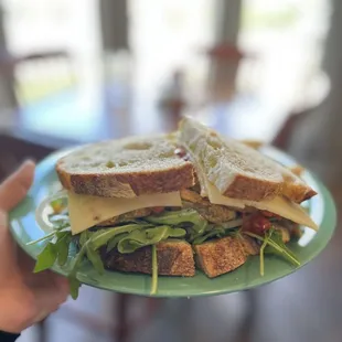 Fried green tomato sandwich