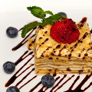 You Must Try! Napoleon FIDDLER. Fiddler legacy. Our own creation. This delicacy is a 7 layer cake with vanilla cream.