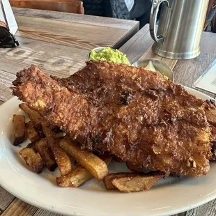 Full fish and chips